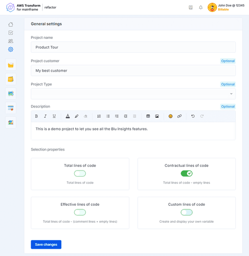 General details | AWS Transform for mainframe refactor